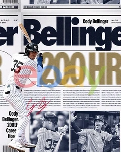 Foto de béisbol Cody Bellinger 200 jonrones de carrera de los Yankees de Nueva York 8x10 MLB - Imagen 1 de 1