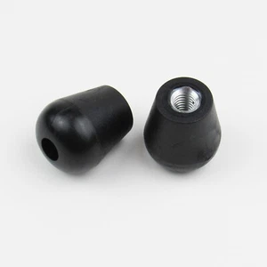 2 PCS Bass Drum Spurs Rubber Feet Rubber Tips with 3/8" Thread - Picture 1 of 2