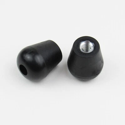 2 PCS Bass Drum Spurs Rubber Feet Rubber Tips with 3/8" Thread - Image 1 of 2