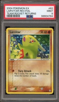 Pokemon Larvitar EX Team Rocket Returns Reverse Holo #62 PSA 9 Mint - Image 1 of 2