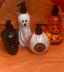4 Pc Halloween Shaped Hand Soap Four Scents, 8.6oz, Fall Spooky, Refillable New - Picture 1 of 12