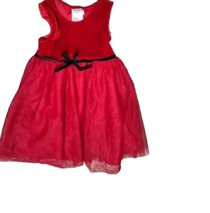 Girls Blueberi Boulevard Velvet Top Red Holiday Party Dress 3T - Picture 1 of 7