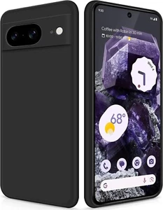 Funda Silicona Líquida Negra TPU Gel Resistente para Google Pixel 8 - Imagen 1 de 8