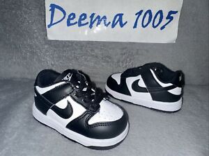 Toddler Nike ‘Dunk Low’ Shoes Black/White ‘Panda’ CW1589 100 - Size 4C
