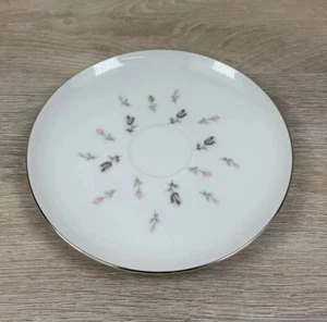 PETITE BOUQUET Fine China Japan 6.25" "Plate - Silver / Platinum Rim - Picture 1 of 9