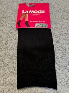 La Moda Legwear Trouser Anklet Socks With Spandex Womens Size 9-11 Black - Picture 1 of 4