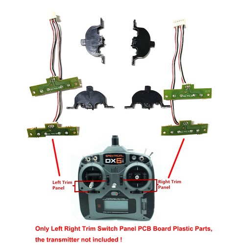Kit Interrupteurs & Garnitures De Panneau Pour Radiocommande Spektrum DX6i, DX7, DX8, ORX Storm - Multi-couleurs