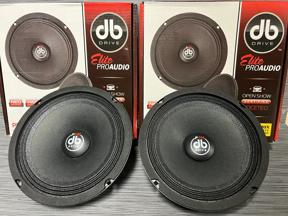DB Drive P5M 6NEO 6.5" Neo Mid Range Car Audio Pro Audio Midrange Speaker Pair - Image 1 of 4