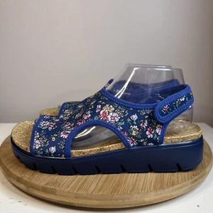 Alegria Micah Women’s Size 8.5 Floral Blue Knit Sandals Shoes MIC-605X - Picture 1 of 8