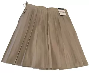 Girls Khaki Pleated Skirt V9000 French Toast School Uniform Size 13 Juniors NWT - Picture 1 of 6