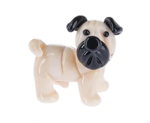 M3 Pug dog Tiny MINIATURE GLASS FIGURINE mini animal world Ganz er62890 - Picture 1 of 1