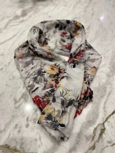 Charming Charlie Floral White Scarf - Picture 1 of 4