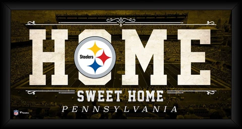 Pittsburgh Steelers Framed 10" x 20" Home Sweet Home Collage Cover