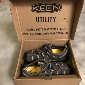KEEN Utility Flint Low Womens Sz 8 W Leather Steel Toe Work Shoes Wide 1008823W - Picture 1 of 13
