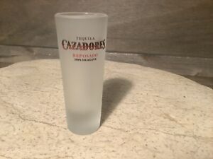 Cazadores Tequila REPOSADO 100% DE AGAVE Shot Glass TALL FROSTED SHOT GLASS