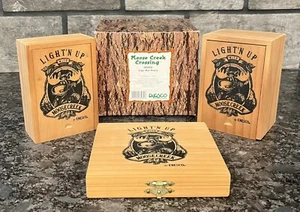 Enesco Moose Creek Crossing Set of 3 Cigar Box Risers 1997 #282200 - Picture 1 of 10