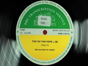 BBC 238 Transcription Disc POPS T REX PENTANGLE MANFRED MANN  JOHN YOKO LENNON - Picture 1 of 9