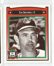 1991 Crown Coca Cola Baltimore Orioles Regional Card Clay Dalrymple 1969-1971