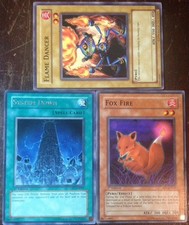 Yu-Gi-Oh! LOT OF 3 CARD 1996 System Down Flame Dancer Fox Fire