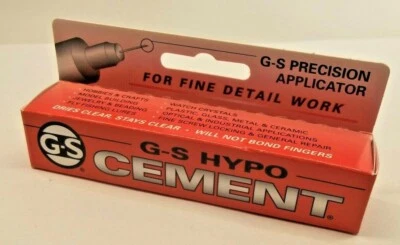 GS- HIPO CEMENT colla x vetri plexiglass professionale G-S HYPO CEMENT 9 ml orologiaio orologi