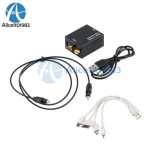 Adaptador convertidor de audio óptico coaxial Toslink digital a analógico de 3,5 mm RCA L/R - Imagen 1 de 23