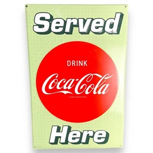 Coca Cola servita qui Insegna in acciaio 24 - Foto 1 di 8