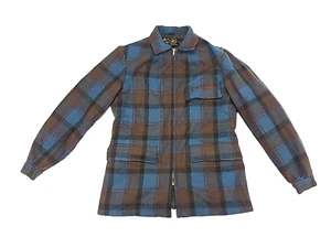 Vintage Swanndri Wool Brush Flannel Shirt Jacket Men's Small Full Zip Shacket - Picture 1 of 18