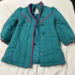 Kids Wear By Paramount 80’s90’s Ski Jacket Size 6x Zip Up Missing One Button - Picture 1 of 17