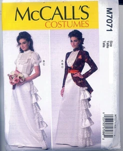 McCalls 7071 Costume Victorian Edwardian Blouse Jacket Skirt Pattern Miss 14-22 - Picture 1 of 2