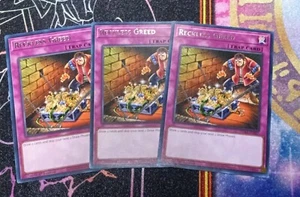 Yugioh! 3x Reckless Greed TAMA-EN057 Rare 1st Ed NM - Picture 1 of 1