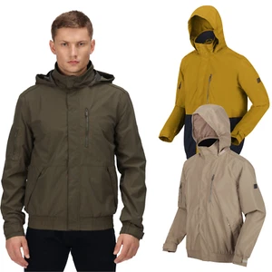 Regatta Feelding Mens Outdoor Hooded Waterproof Bomber Jacket Rain Coat RRP £100 - Picture 1 of 18