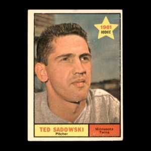 Ted Sadowski 1961 Topps Rookie Minnesota Twins #254 Vintage Set Filler!