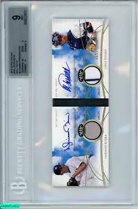 2014 TOPPS TIER ONE M RIVERA J POSADA#TODARMJ DUAL AUTO RELICS 9 OF 10 BGS 9 MT - Picture 1 of 3