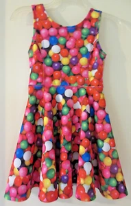 1989 Children’s Place Gumball Candy Dress Girls Sz M 7/8 Sleeveless Fun Bright - Picture 1 of 2