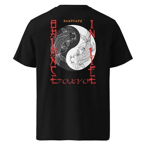 Camiseta Unisex Orgánica Cuello Acanalado YingYang Koi Fish - Imagen 1 de 36