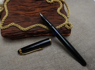 Geha 708 Füllfederhalter Pumpfüller  Kolbenfüller Füller schwarz alt (F24-129) - Bild 1 von 4