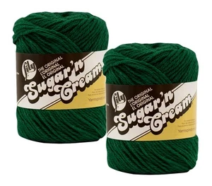 Bulk Buy Sugar 'n Cream 100% Cotton Yarn 2-Pack Dark Pine #0016 - Picture 1 of 3