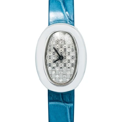 Cartier Baignoire 2369 WB511631 18k White Gold Factory Diamond Dial Women's 18mm - Image 1 of 4