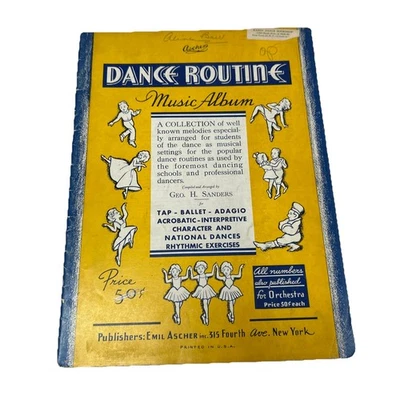 Aschers Dance Routine Sheet Music Album Emil Ascher Book Orchestra 1937 Piano - Image 1 of 4
