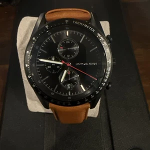 Michael Kors MK8385 Black Dial Leather Strap Chronograph Watch Battery Needed - Picture 1 of 5