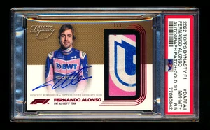 2022 Topps Dynasty F1 Fernando Alonso Gold Logo Patch Auto Autograph 1/1 PSA 8.5 - Picture 1 of 2