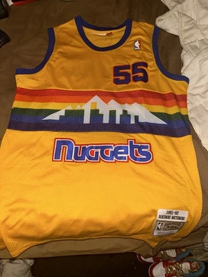 Mitchell & Ness 1991-92 Denver Nuggets Dikembe Mutombo Mens L Swingman Jersey - Image 1 of 4
