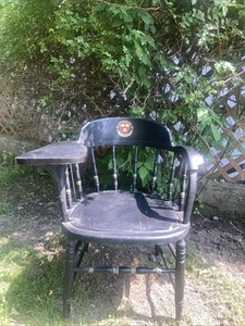 Harvard VE RI TAS Logo Scholars Table Desk Chair RARE Heywood Bros. READ - Picture 1 of 13