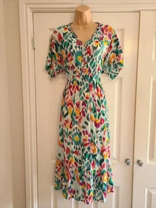 Multicoloured Summer Dress Size 12 By Damart - Picture 1 of 2