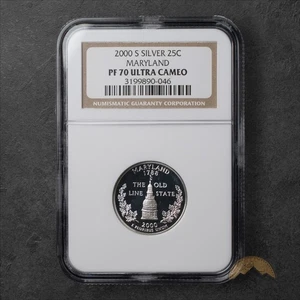 2000-S Proof Maryland Silver State Quarter 25c - NGC PF70 UCAM - San Francisco - Picture 1 of 2