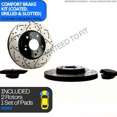 Ceramic Brake Pads and Drilled Disc Rotors for INFINITI FX35 FX45 FX37 QX70 OELM Foto 1 de 4