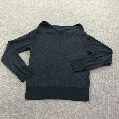 Suéter James Perse Mujer Talla 2 Gris Carbón Cuello Barco Pullover WHJ2909 Foto 1 de 4