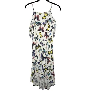 Old Navy girls L 10/12 white purple yellow printed sleeveless midi dress - Picture 1 of 8