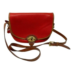 Vintage Dooney & Bourke Red AWL Large Cavalry Trooper Bag - Picture 1 of 12