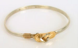 VINTAGE BEAUTIFUL DESIGNER SIGNED ARTISTICA 14K YELLOW GOLD SANDAL BRACELET 10G - Picture 1 of 2